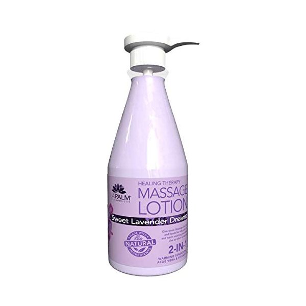 La Palm - Organic Healing Therapy Massage Lotion 24oz (Sweet Lavender Dreams)