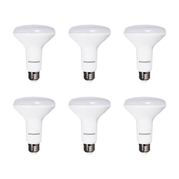 Sylvania Flood BR30 LED Light Bulb, 100W = 15.5W, Dimmable, 10 Year, 1450 Lumens, 5000K, Daylight (41256) , 6 Count (Pack of 1)