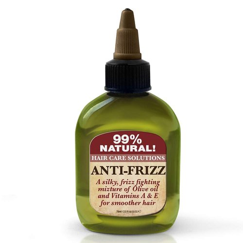 Difeel Premium 99% All Natural Anti-Frizz Hair Oil with Olive Oil, Vitamins A and E 2.5 ounce (3 Pack)