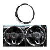 Car Steering Wheel Cover, Microfiber PU Leather Elastic Carbon Fiber Auto Steering Wheel Protector, 15 Inch Breathable Anti-Slip for Women Men, Car Interior Accessories for Most Cars (Black/White)