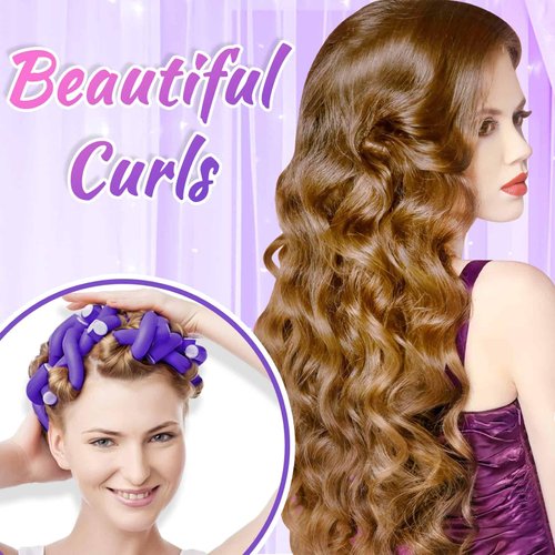 30Pcs Small Foam Hair Curlers, 9.45" Length x 0.47" Diameter, No-Heat Flexible Curling Rods for Short, Medium and Long Hair