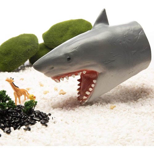 Yolococa Hand Puppet Toys Realistic Latex Animal Shark Instagram Children Toys (Shark)