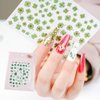 St. Patrick’s Day Nail Sticker Decals 4 Sheets Shamrock Luck of The Irish Green Nail Decals Self-Adhesive Nail Tips Decorations Lucky Clover Nail Design Stickers for Women Girls DIY Manicure