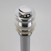 Polished Chrome Pop Up Sink Drain without Overflow, Bathroom Faucet Vessel Vanity Sink Drain Stopper