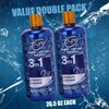 3-in-1 Men's Shower Gel, Shampoo and Face Wash - Paraben & Sulfate Free, Keeps You Fresh All Day! 2 Pack.