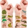 Generic Reptile Temporary Tattoos Birthday Party Supplies Favors Decorations Super Cute 96PCS Fake Tattoos Stickers for Boys Girls School Classroom Rewards Gifts Ideal Halloween