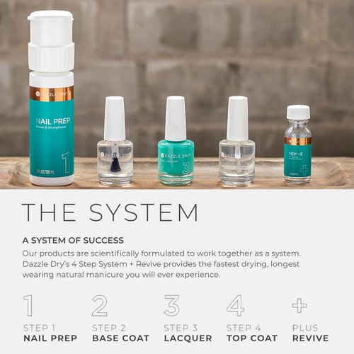 Dazzle Dry Nail Lacquer (Step 3) - Girlishly Giddy - A classic light pink with cool undertones. Full coverage cream. (0.5 fl oz)