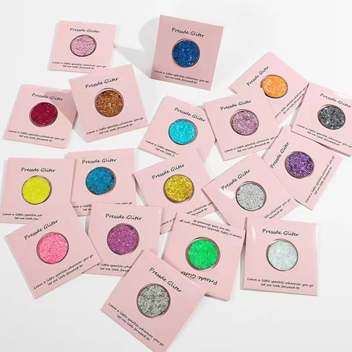 HUDABABY Glitter Eyeshadow Palette for Women - Sparkle and Shine with Sequin Infused Shades (6 Colors-B)