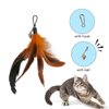 LogFaadCoi 10-Pack of Vibrant Feathered Cat Toy Refills: Perfect Wand Attachments for Indoor Cats, Enhance Your Pet's Playtime with These Exciting Replacement Feather Cat Toys