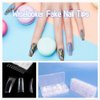 1000pcs Clear French False Nails Tips Press on Fake Nails Half Cover Acrylic Nails Artificial Nails Extension 10 Sizes for Nail Salons and DIY Nail Art(2x500pcs)