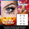 4 Pairs of Halloween Eye Shadow Temporary Tattoo Stickers Eyeliner Decals with Spider Web Skull Bat Temporary Tattoo Stickers Face eye Makeup Stickers for Women Girls