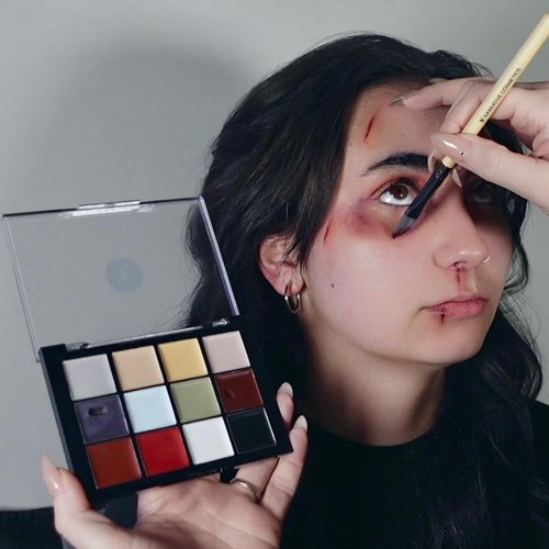 Narrative Cosmetics 12-Color Death FX Cream Palette, Professional Quick Drying Waterproof SFX Makeup for the Stage, Film, Costumes, Cosplay, Halloween