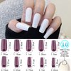 Press on Nails Medium Square, 576Pcs Fake Acrylic Medium Nail With Nail Glue, 24 Colors Medium Stick On Nails Uñas Postizas, Glossy False Nails Full Cover for Women Girl Home Nail Art Diy Holiday Use