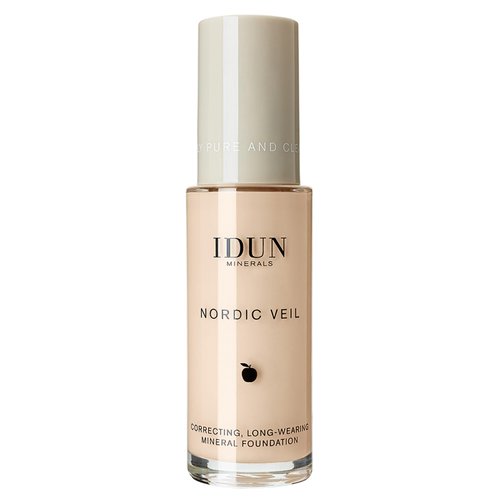 IDUN Minerals Liquid Foundation Nordic Veil, Saga, Full Coverage, Long Lasting, Matte Finish for Normal to Oily Skin, Purified Minerals, Safe for Sensitive Skin, Light Neutral, 0.88 Oz