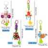 Sealive 4 Piece Baby Stroller Toy Sensory Musical Toys, Soft Rattles Hanging Plush Activity Crib Car Seat Toys for Babies Boy Girl