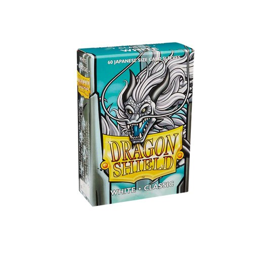 Arcane Tinmen Dragon Shield Japanese Size Card Sleeves – White 60CT – Card Sleeves are Smooth & Tough – Compatible with Pokemon, Yugioh, and More, (AT-10605)