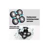 5 Head Shaver Head, Replacement Shaving Head For Shaver, Easy to Install Electric Shaver Head, 4D Rotary Cutting Head Double Ring Blade, Universal For 5 Head Shavers.