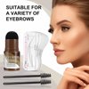 Eyebrow Stamp Stencil Kit – Waterproof Brow Stamp Shaping Kit Eyebrow Definer with 2 Eyebrow Pen Brushes and 10 Eyebrow Buildable Brow Stencils, Natural Shape Brow Powder ​Makeup Tools (Dark)