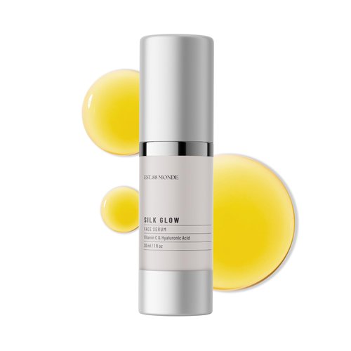EST. 88 Monde Silk Glow Face Serum, 1 Fl. Oz, Vitamin C & Hyaluronic Acid Serum for Face, Hydrating Facial, Softens & Revitalizes Skin