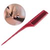 Teasing Comb, 3 Row Comb Hair Care Hair Styling Modeling Comb Lightweight Hair Salon Supplies Comb (Red)