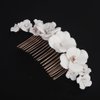 BERYUAN Flowers Wedding Hair Comb Bridal Elegant Flowers Headpiece Flowers Hair Side Comb Rose Gold Wedding Hair Accessories for Women Girls (rose gold)
