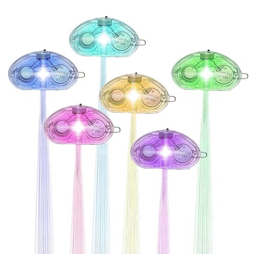 Novelty Place 24Pcs LED Light Hair Barrettes, LED Light Hair Extension with Clip, Bar Dancing Hai...