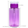 PANA 7oz Purple Push-Down Dispenser Bottle - 1 Bottle - Empty Refillable Pump Bottle for Nail Polish Remover