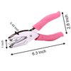 Star Shape Single Paper Hole Punch, 1 Pack 6.3 Inch Length 1/4 Inch of Diameter of Hole Handheld Puncher with Pink Soft Thick Leather Cover(Star 1/4 inch)