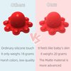 Spectabilis Octopus Pop Fidget Toy 2 Packs, Sensory Squishy Toys Flip It Relieve Anxiety, Lovely Pop Keychains Popits for Boys Kids Adults，Baby Bath Tub Toys, Red & Pueple