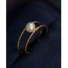 ANYILVTULI Gold Ring Open Ring for Women (pearl)
