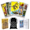 DEBIDSTL Tarot Cards for Beginners,78 Classic Tarot Cards Deck with Guidebook and Velvet Storage Bag,Durable Tarot Cards,Fortune Telling Games (Yellow)