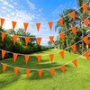 Consummate 100 Feet Orange Pennant Banners Flags String Hanging Triangle Bunting Flags for Grand Opening,Kids Birthday,Party Decorations,60 PCS