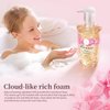 KUSTIE Flower Body Wash with Pump, Natural Body Wash with Real Rose Petals for Deep Moisture for Dry Skin, 24 Hour Renewal, Mild and Long Lasting Scent (16.9 oz)