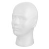 FRCOLOR mannequin head human body model eye glasses holder cap for men headphone stand manikin foam heads for wigs wig head wig stand head model hat display stand earphone model head white