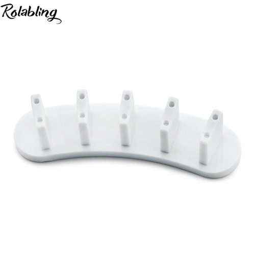 Rolabling 3pcs False Nail Art Tips Practice Display Stand Tool with 10 pcs False Nail Tips for Gel Nail Polish DIY Nail Training Tools (White)