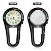 Hicarer 2 Pieces Clip on Quartz Watch Backpack Fob Belt Watch Glow in The Dark Unisex Pocket Watch with White Dial for Doctors Nurses Outdoor Activities (Black)