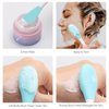 25 Pcs Silicone Face Mask Applicator, 2 in 1 Double-Sided Facial Scrubber Brush Tool, Double-Head Manual Cleansing Brush for Deep Gentle Exfoliating