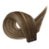 Full Shine Genius Weft Hair Extensions Real Human Hair Hand Tied Hair Extensions Remy Hair Color Medium Brown To Honey Blonde Highlight Medium Brown Human Hair Weft Sew In Hair Extensions 60G 20 Inch