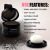 Seaboll Root Touch Up Powder, Instantly Root Cover Up Powder Stain-Proof Hairline Powder for Women & Men Hairline Shadow Powder 0.14 Oz.(B-Dark Brown)