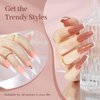modelones Poly Nail Gel Set, 6 Colors Nude Pink Brown Daily Collection Poly Extension Gel Set Builder Nail Gel French Manicure DIY Design Nail Art Home Salon Beauty Gift