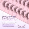 Natural Lashes False Eyelashes Wispy Eye Lashes 13mm Short Eyelashes with Thin Memory Band Volume Wispy Lashes Soft Strip Lashes Pack C Curl Natural Eyelashes Fake Lashes 7 Pair EVENTILL