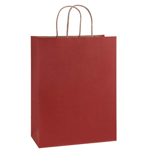 BagDream Gift Bags 10x5x13 Inches 25Pcs Red Stripes Kraft Paper Bags, Shopping Bags, Mechandise Bags, Retail Bags, Party Bags, Paper Gift Bags with Handles, 100% Recycled Paper Bags FSC Compliant