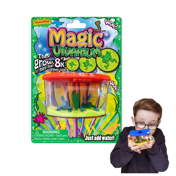 Magic Vivarium - Creepy Creatures from Deluxebase. Grow Your Own Animals Fish Tank. Fish Tank Kit with Water Activated Animal Toys. Great Aquarium for Novelty Educational Toys and Kids Party Favors.
