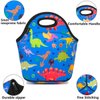 FlowFly Neoprene Kids Lunch box Insulated Soft Bag Mini Cooler Thermal Meal Tote Kit for Boys, Girls,Men,Women,School,Work, Office, Dinosaur
