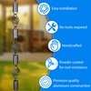 Rain Chains Pacific- Diamond Spiral Link Rain Chain – 8.5 ft- Aluminum Black Powder-Coated – Top Notch Quality Rain Chains for Gutters