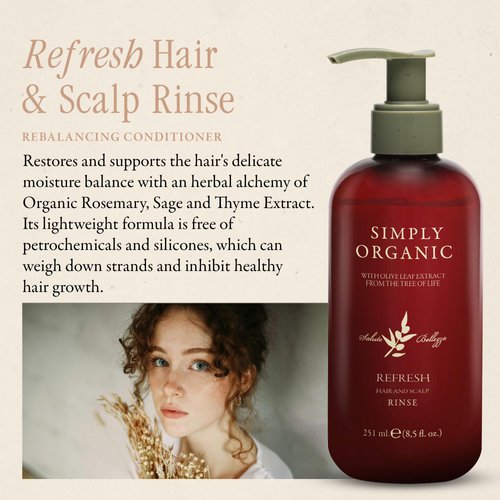 Hair Detox Clarifying Deep Conditioner Scalp Rinse, Made in Italy, All Natural Cruelty Free Hair Care for Women & Men, Rosemary, Sage & Olive Leaf Extract, PUMP NOT INCLUDED, 8.5 fl oz/251ml, REFRESH