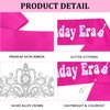 YARIEW It's My Birthday Era Sash and Birthday Crown for Women Era Tour Birthday Party Sash Birthday Tiara for Women Birthday Party Decorations Happy Birthday Accessories Pink