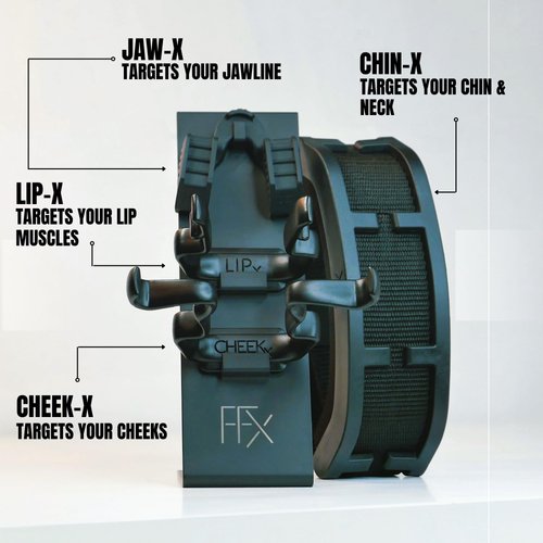 FIT FACE X The Gym For Your Face / 4 Face Sculpting Tools In The Box/Jowl Tighter/Lip Plumper/Double Chin & Jaw Exerciser/For Women & Men