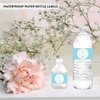 Andaz Press Twinkle Twinkle Little Star Baby Blue Baby Shower Collection, Water Bottle Labels, 20-Pack