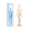 8 Inch Artists Wooden Manikin Flexible Body Joints Human Figure Puppet Model Wood Male Mannequin Doll Ornament Stand for Home Office Desk Decoration Sketching Drawing Painting Supplies Gift